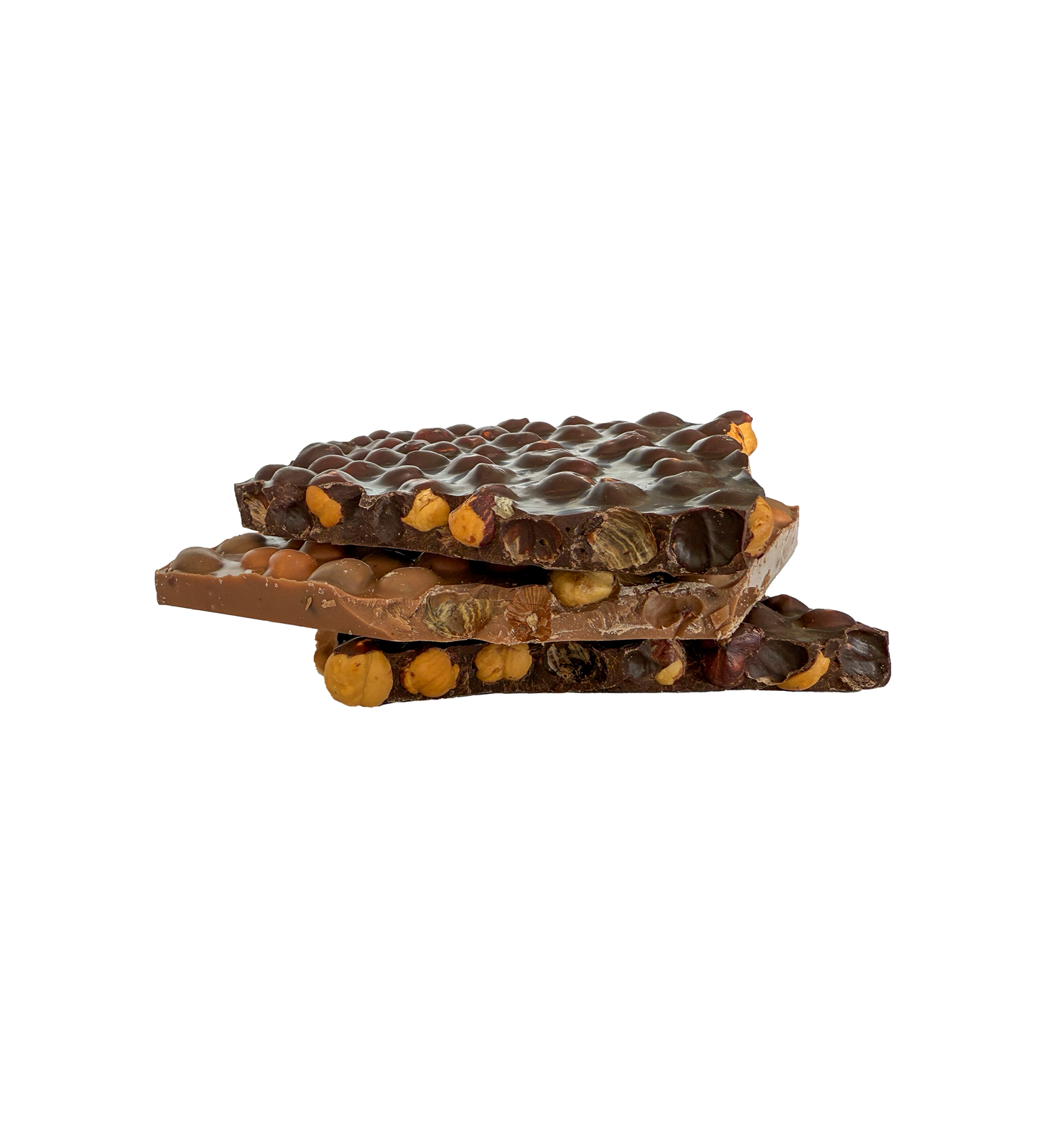 Bloc de chocolat au lait aux noisettes