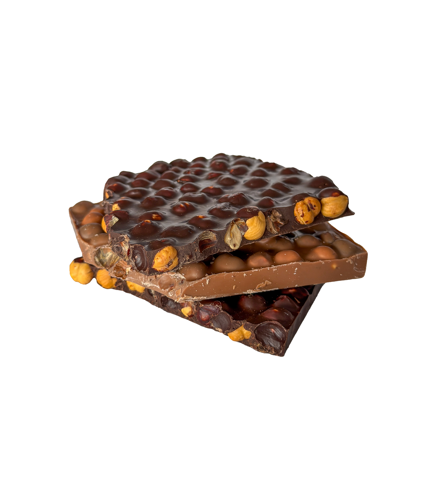 Bloc de chocolat au lait aux noisettes