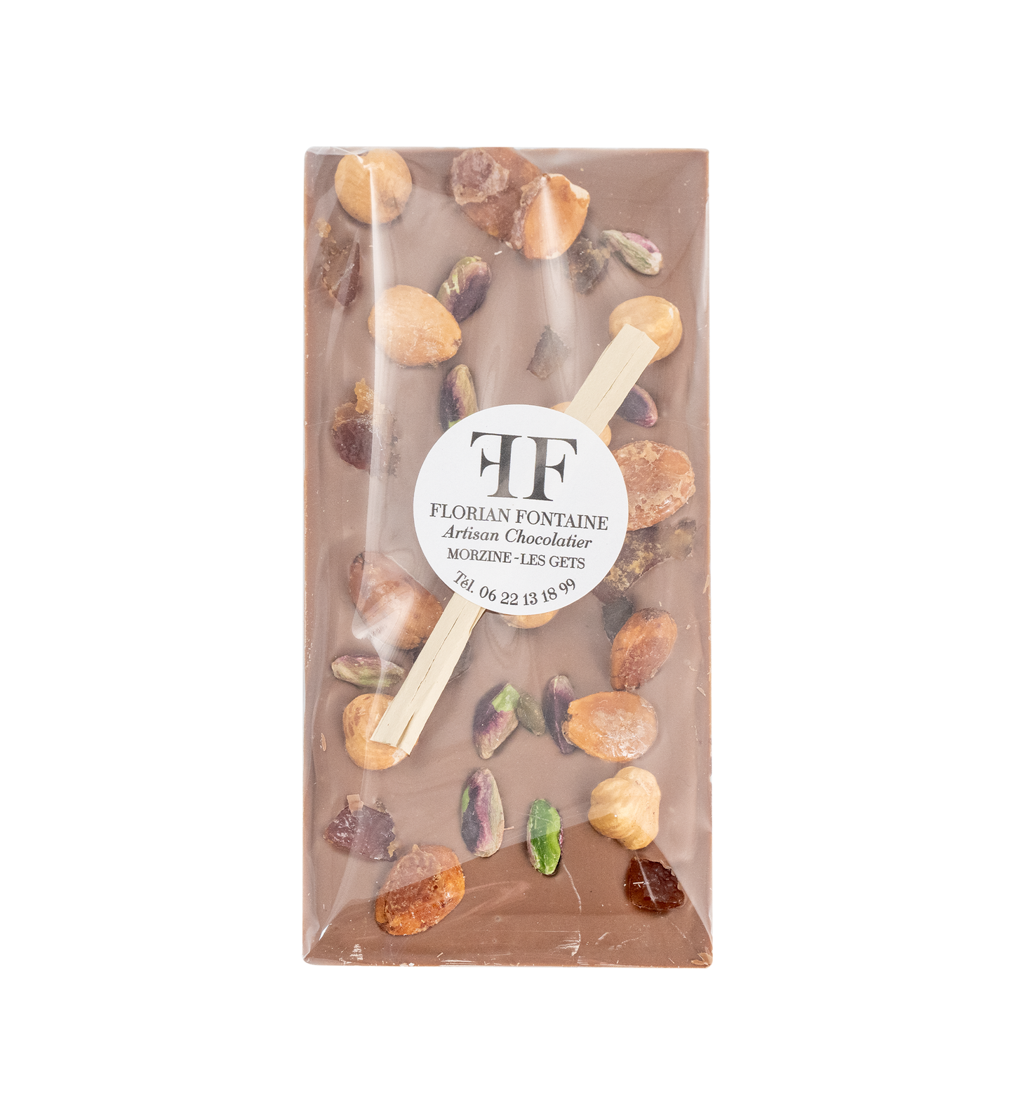 Tablette mendiant au chocolat au lait