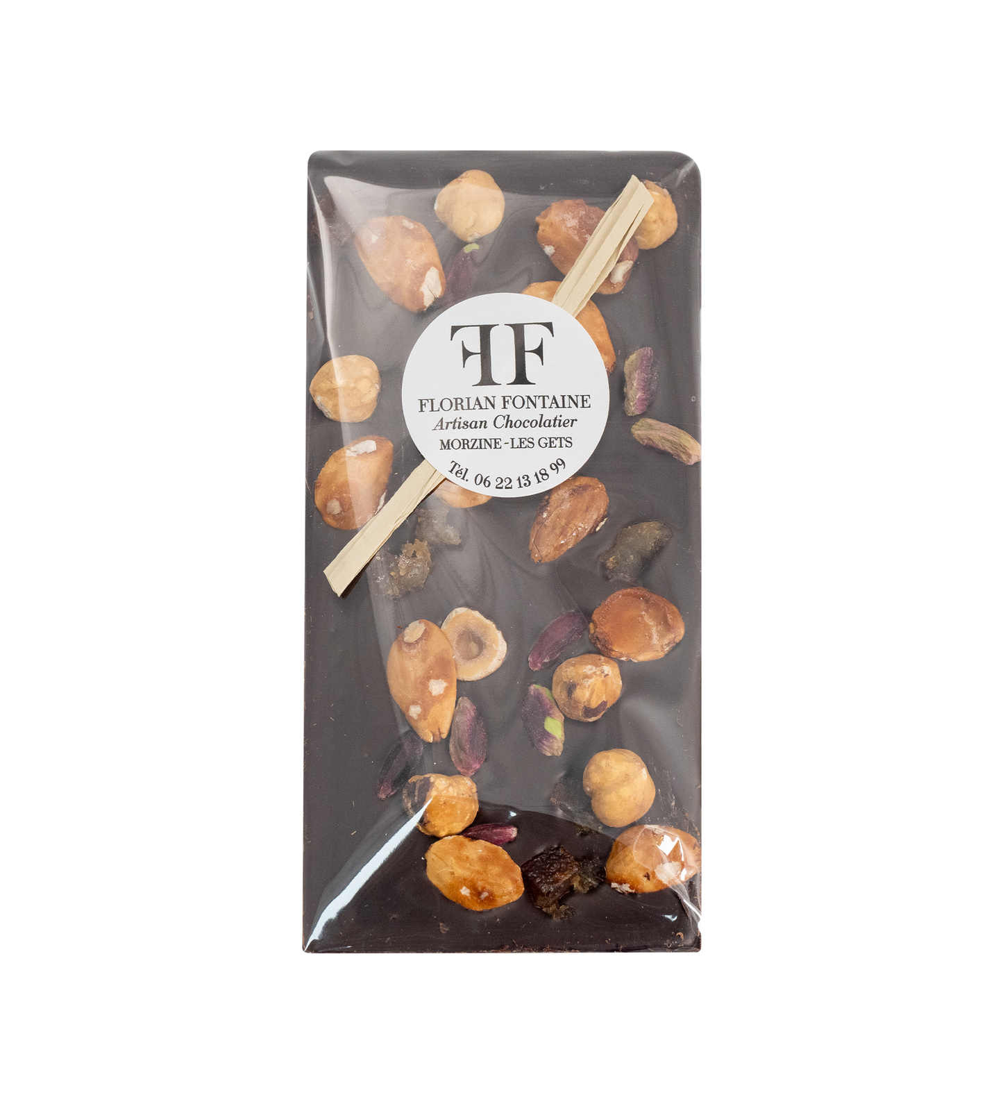 Tablette mendiant au chocolat noir