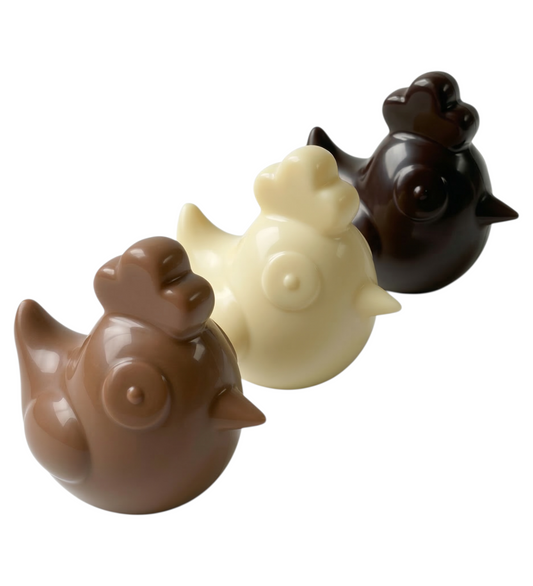 Filled chocolate chick